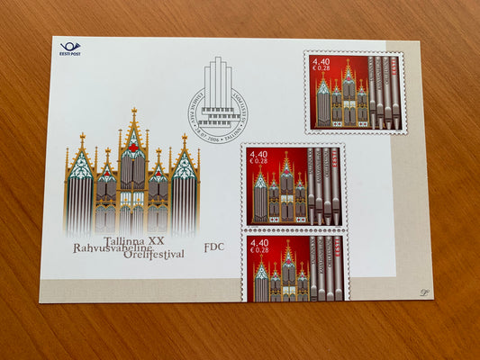 Estonian postcard - Postal stationery - 20TH INTERNATIONAL ORGAN MUSIC FESTIVAL in TALLINN - Philately info card - 2006