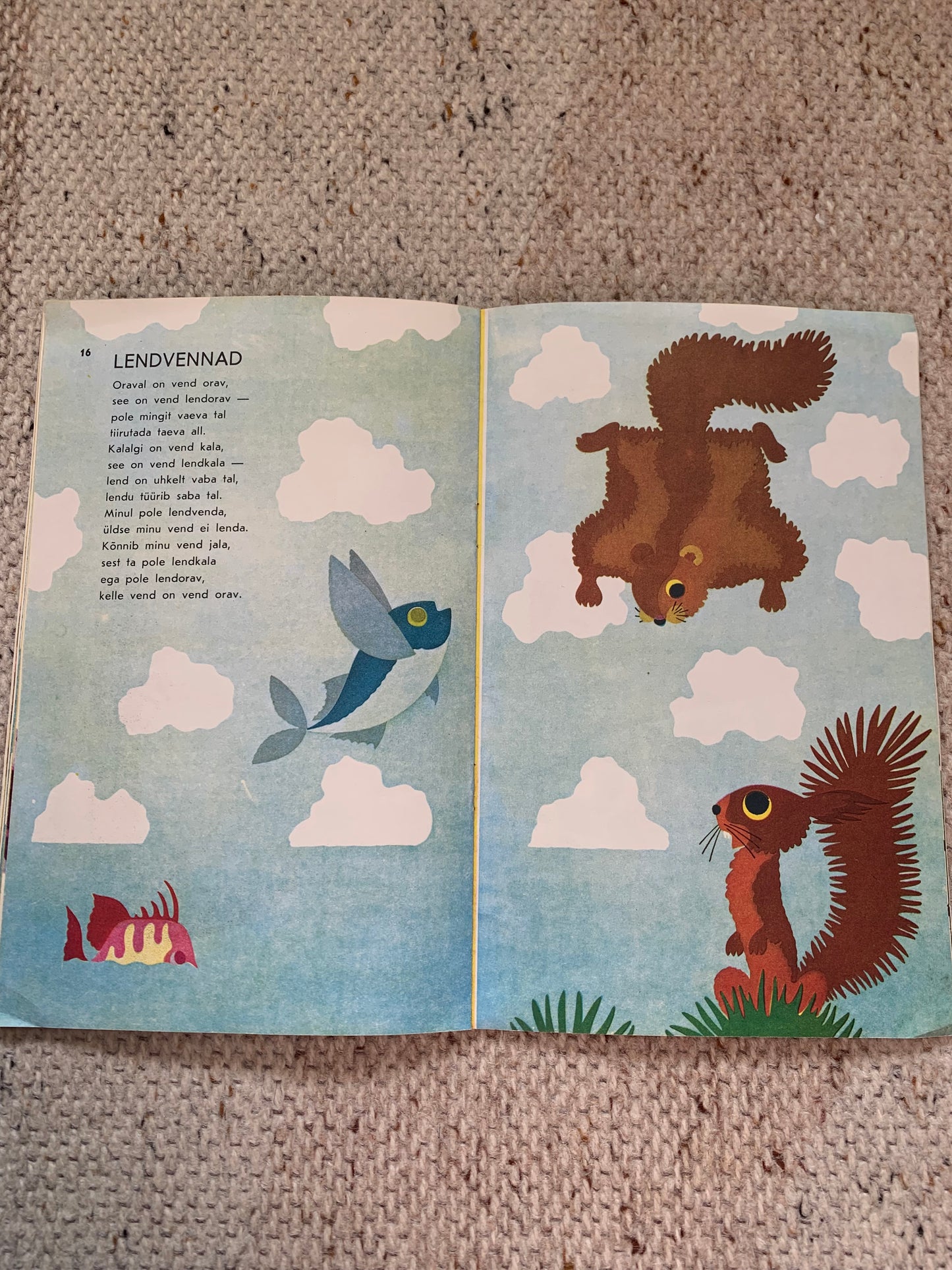 Vintage Estonian Children's Book - KÄBI KÄBIHÄBI - Gorgeous illustrations - 1977