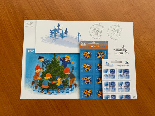Estonian postcard - Postal stationery - CHRISTMAS STORY - Philately info card - 2007