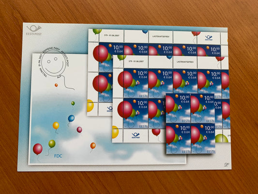 Estonian postcard - Postal stationery - INTERNATIONAL CHILDREN'S DAY - Philately info card - 2007