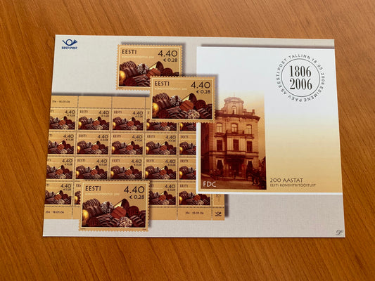 Estonian postcard - Postal stationery - BICENTENARY OF THE ESTONIAN CONFECTIONERY INDUSTRY - Philately info card - 2006