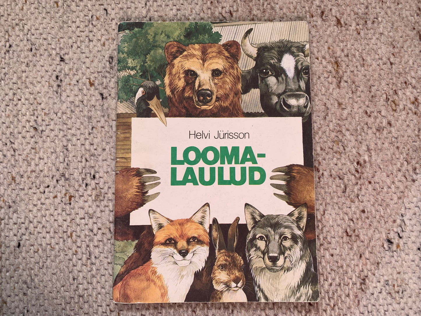 Vintage Estonian Children's Book - SONGS BY ANIMALS - LOOMALAULUD - Gorgeous illustrations - 1987