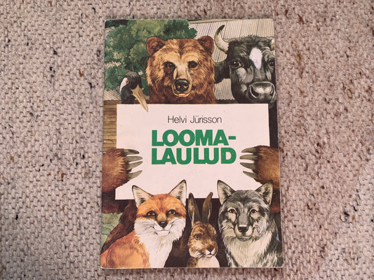 Vintage Estonian Children's Book - SONGS BY ANIMALS - LOOMALAULUD - Gorgeous illustrations - 1987