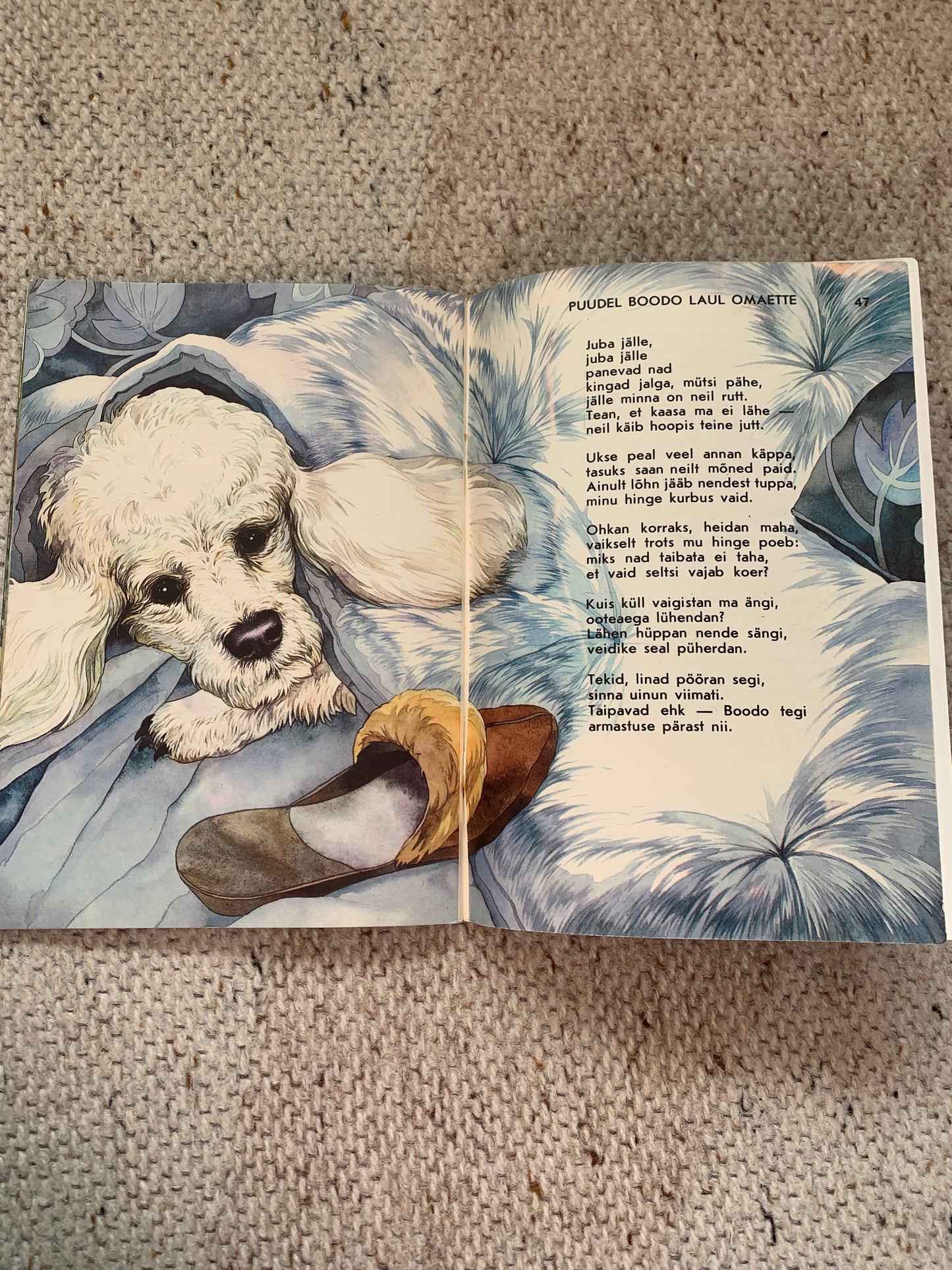 Vintage Estonian Children's Book - SONGS BY ANIMALS - LOOMALAULUD - Gorgeous illustrations - 1987