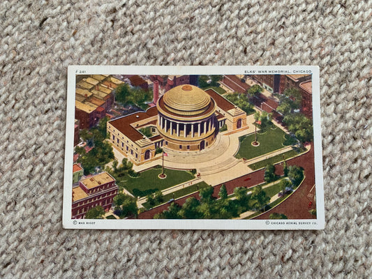 Old postcard - Antique postcard - USA - Elks National War Memorial - Chicago - Carte Postale - Early 1900's - Unused