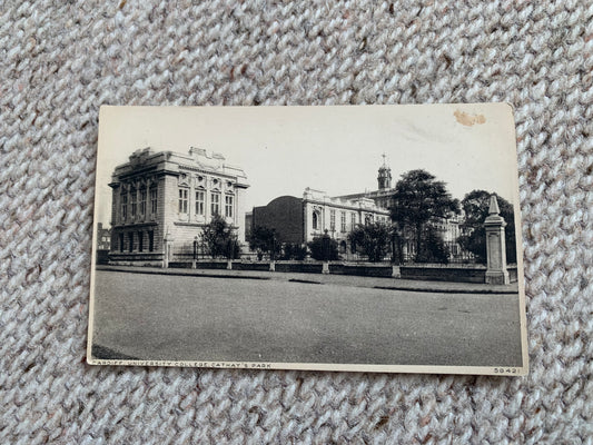 Old postcard - Antique postcard - CARDIFF - University College - Cathay's Park - UK - Carte Postale - Early 1900's - Unused