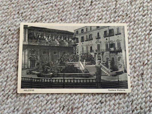 Old postcard - Antique postcard - SICILY - ITALY - PALERMO - Fontana Pretoria - Carte Postale - Early 1900's - Unused