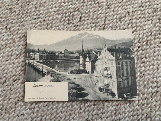 Old postcard - Antique postcard - SWITZERLAND - Luzern mit Pilatus - Carte Postale - Early 1900's - Unused