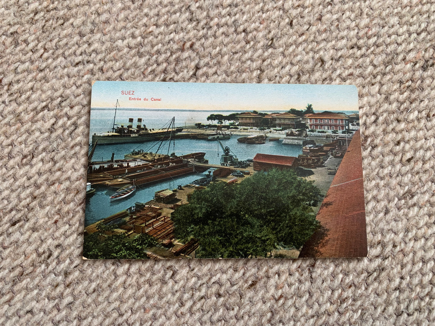 Old postcard - Antique postcard - EGYPT - AFRICA - Entrance to Canal Suez - Carte Postale - Early 1900's - Unused