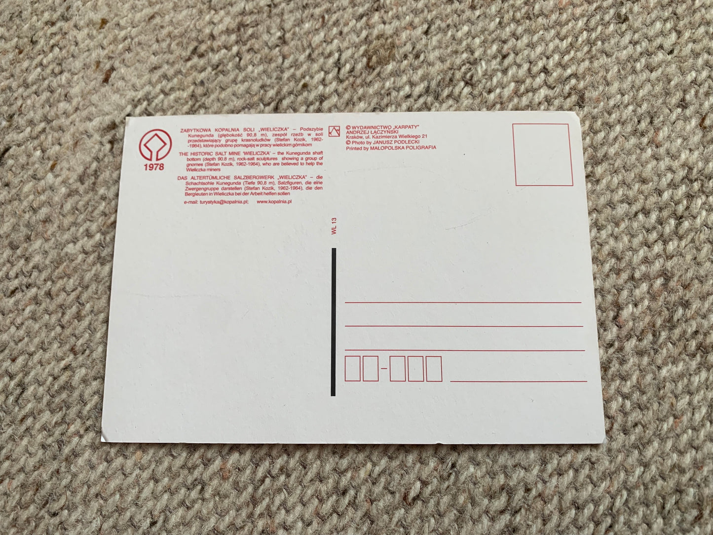Poland postcard - SALT MINE WIELICZKA - 2000's - unused