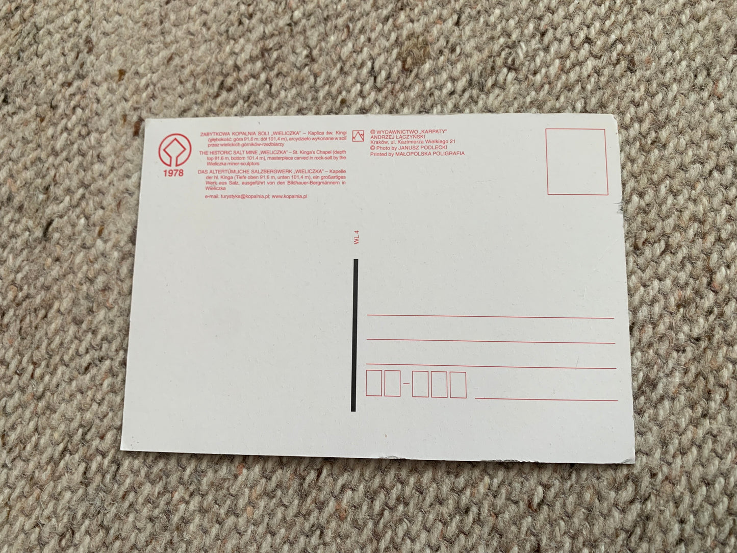 Poland postcard - SALT MINE „WIELICZKA" - 2000's - unused