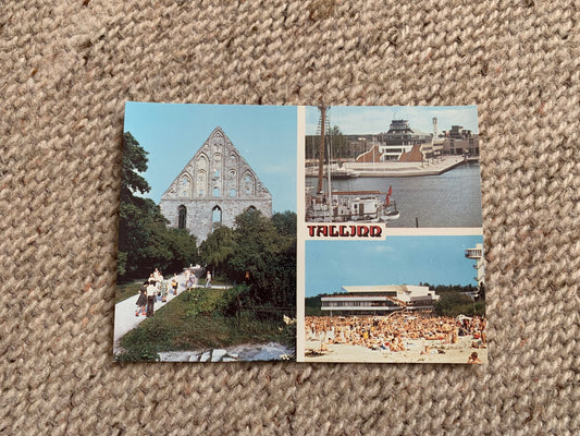 Soviet Estonia view card - Tallinn views - Pirita - Intourist - Printed in USSR - 1986 - Unused