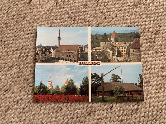 Soviet Estonia view card - Tallinn views - Intourist - Printed in USSR - 1986 - Unused