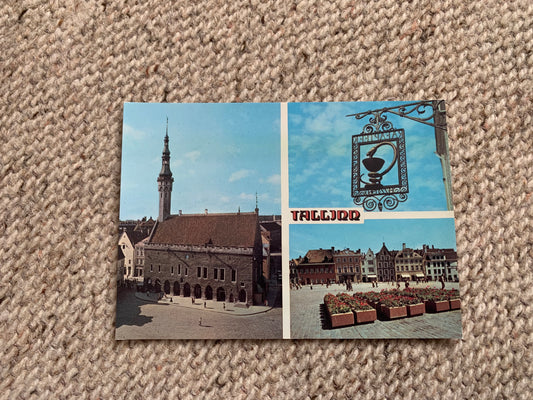 Soviet Estonia view card - Tallinn views - Intourist - Printed in USSR - 1986 - Unused