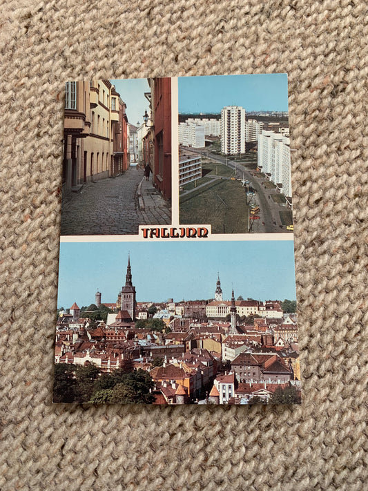 Soviet Estonia view card - Tallinn views - Intourist - Printed in USSR - 1986 - Unused