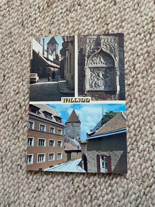 Soviet Estonia view card - Tallinn views - Intourist - Printed in USSR - 1986 - Unused
