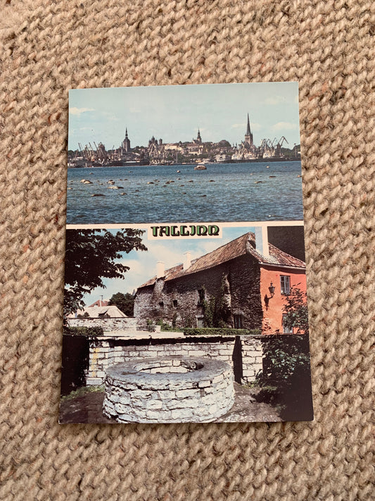 Soviet Estonia view card - Tallinn views - Intourist - Printed in USSR - 1986 - Unused