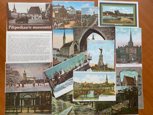 Set of 16 postcards - Estonian places - 1900-1939 - Reproduction from old postcards - unused