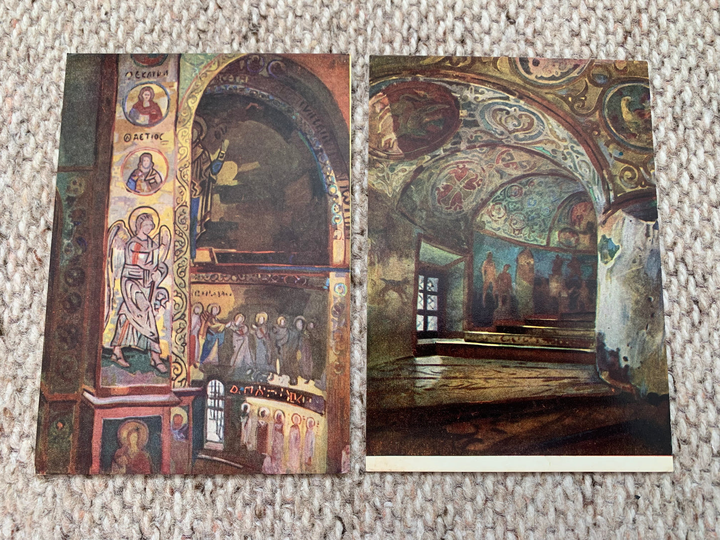 Vintage set of 12 postcards - Collectible postcards - ST. SOPHIA CATHEDRAL IN KIEV IN PAINTINGS - Soviet Ukraine - Printed in USSR - 1966 - unused