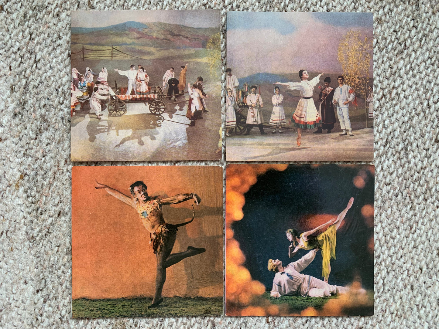 Vintage set of 12 postcards - Fragments from Ukraine Ballet - Printed in USSR - 1968 - unused