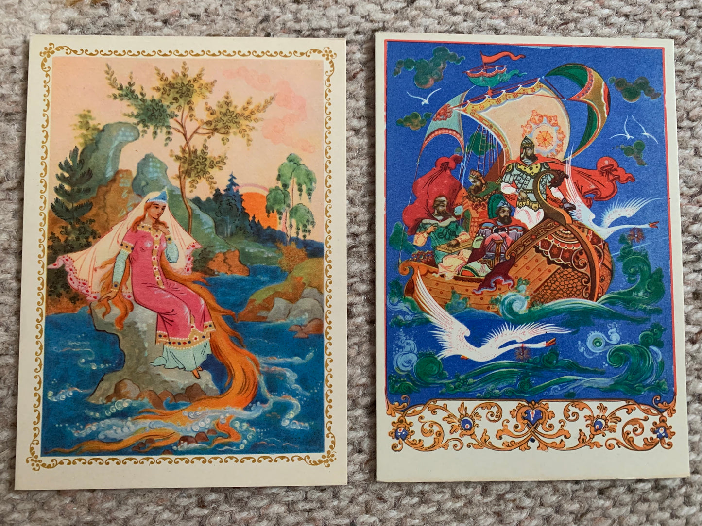 Set of 8 postcards - URAL Tales by P.Bazhov - early 1960's