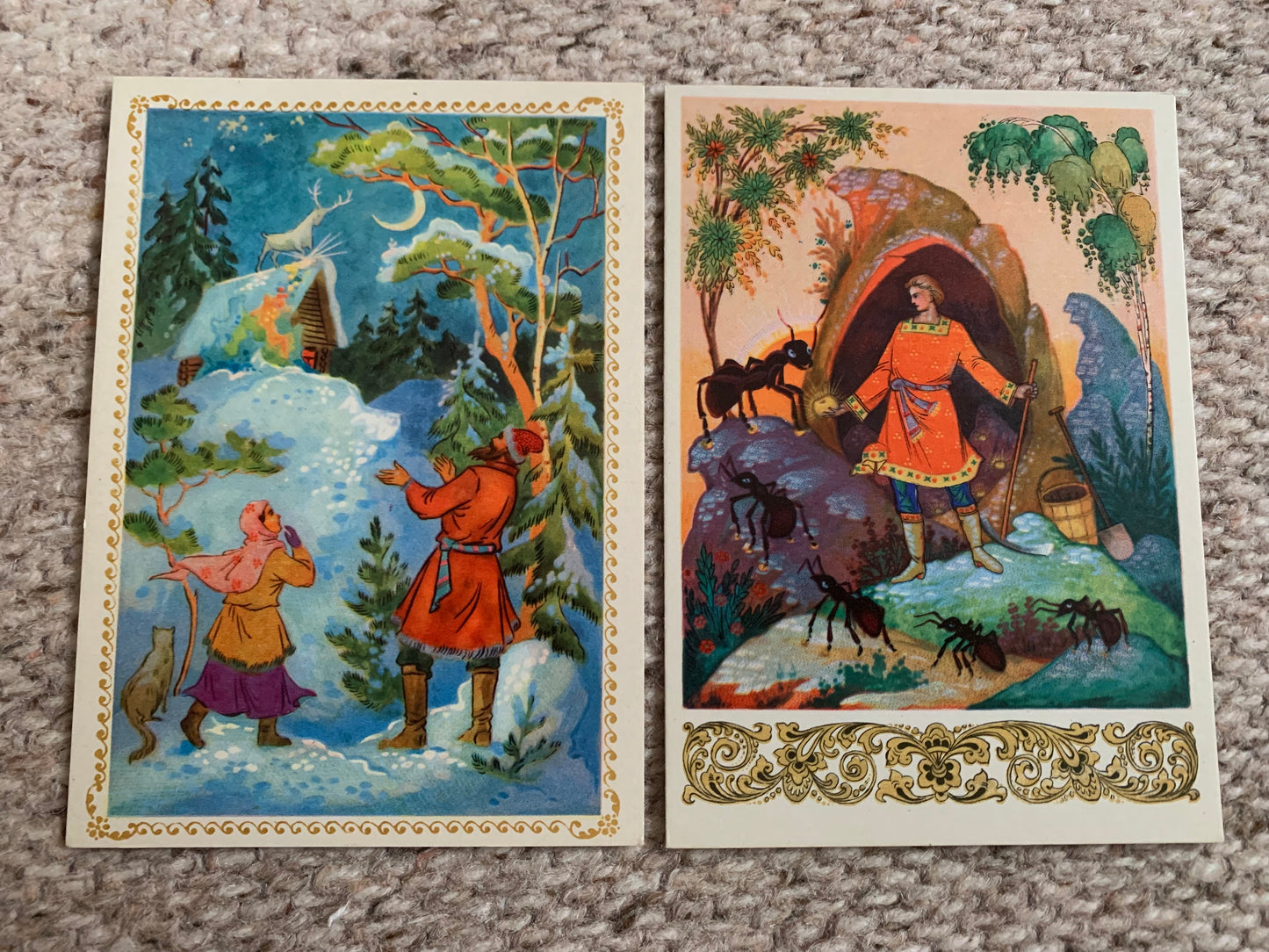 Set of 8 postcards - URAL Tales by P.Bazhov - early 1960's