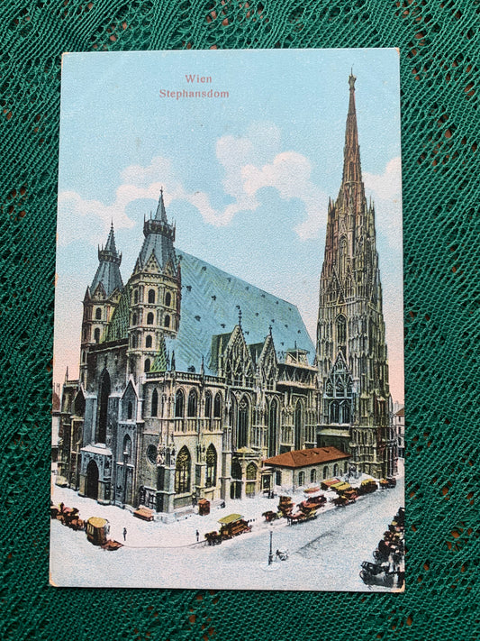 Old postcard - Wien Stephansdom - Austria - B. K. W. 102. 8 - early 1900's