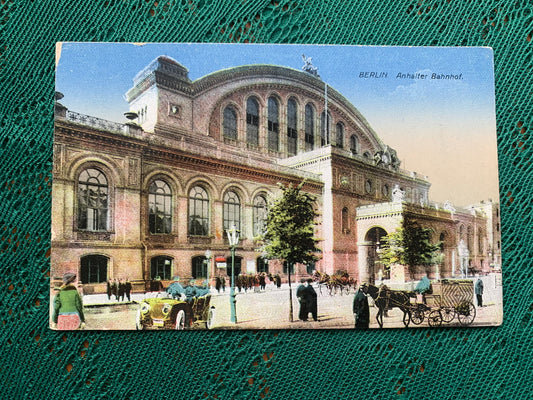 Old postcard - BERLIN - Anhalter Bahnhof - Railway Station - Germany - early 1900's