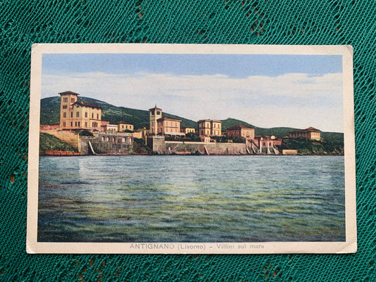 Old postcard - ANTIGNANO (Livorno) - Villini sul mare - Ripr. viet. L. Gherardi - Antiguano (Livorno) - Italy - early 1900's