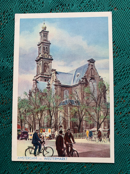 Old postcard - AMSTERDAM - WESTERMARKT - Holland - early 1900's