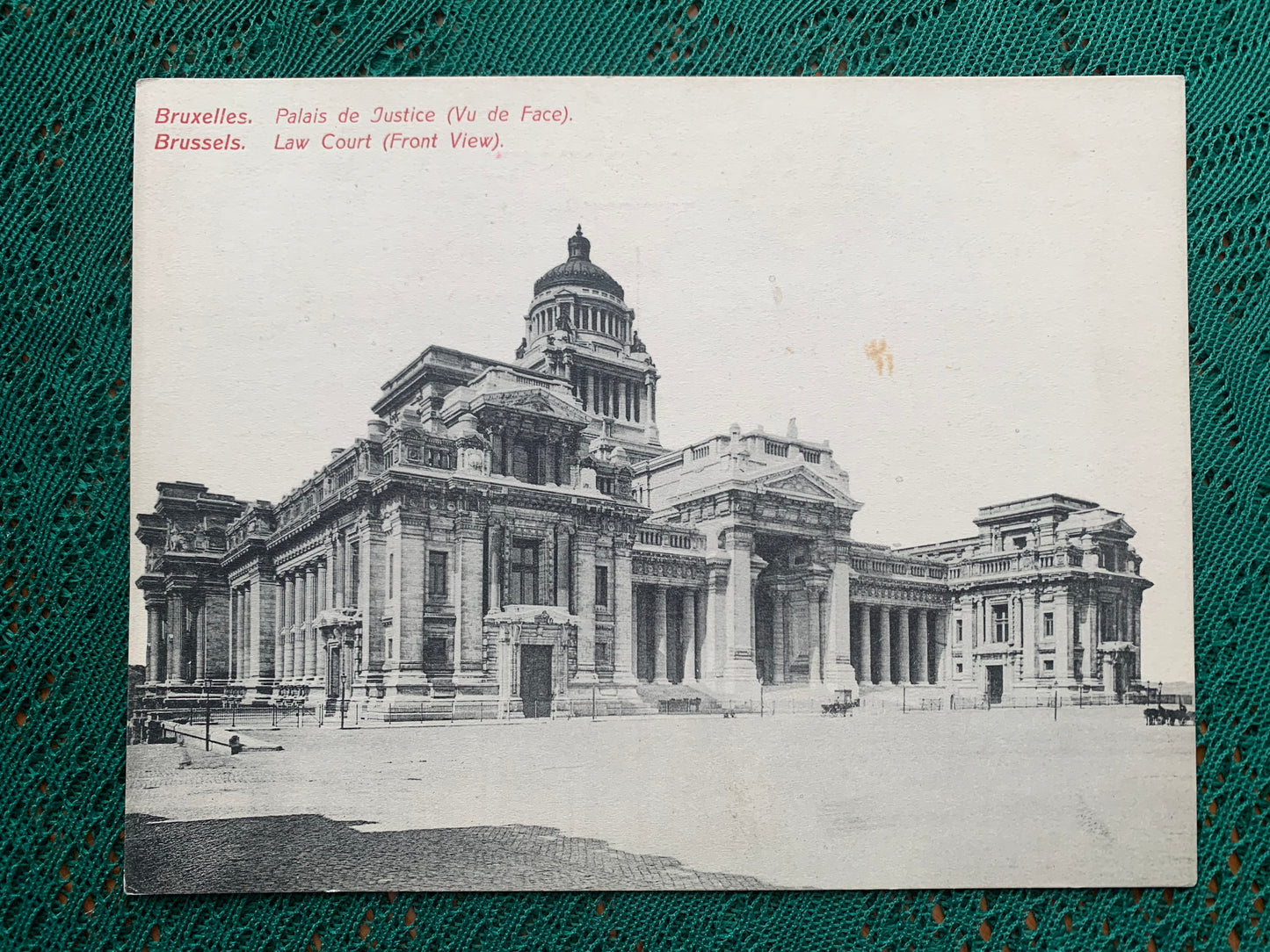 Old postcard - Bruxelles - Palais de Justice (Vu de Face) - Brussels - Law Court (Front View) - Belgium - early 1900's