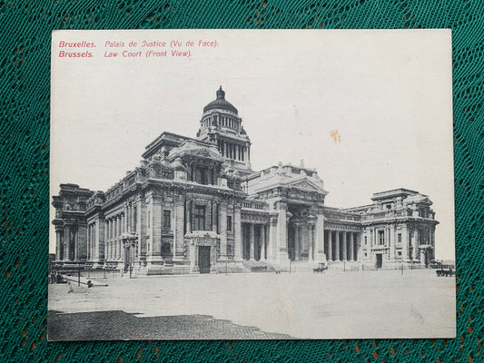 Old postcard - Bruxelles - Palais de Justice (Vu de Face) - Brussels - Law Court (Front View) - Belgium - early 1900's