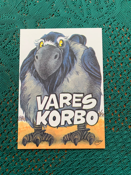 Estonian art postcard - Artist Raivo Järvi - Crow Korbo - 1985 - unused