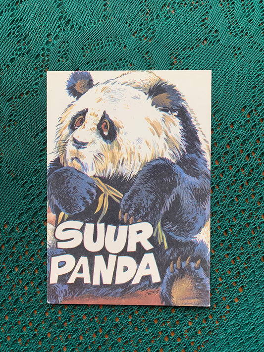 Estonian art postcard - Artist Raivo Järvi - Big Panda - 1985 - unused