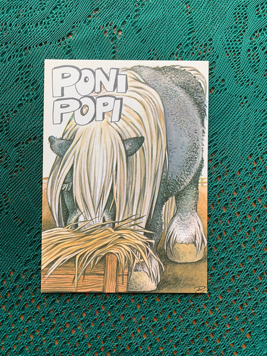 Estonian art postcard - Artist Raivo Järvi - Pony Popi - 1983 - unused