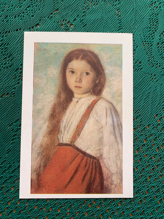 Estonian art postcard - Artist Ants Laikmaa - Little Alma - 1987 - unused