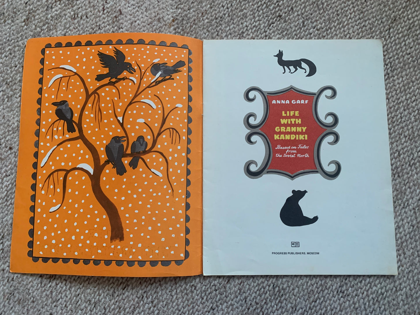 Vintage Russian Children's Book from Soviet Era in English - LIFE WITH GRANNY KANDIKI - Made in USSR 1978 - Lovely illustrations