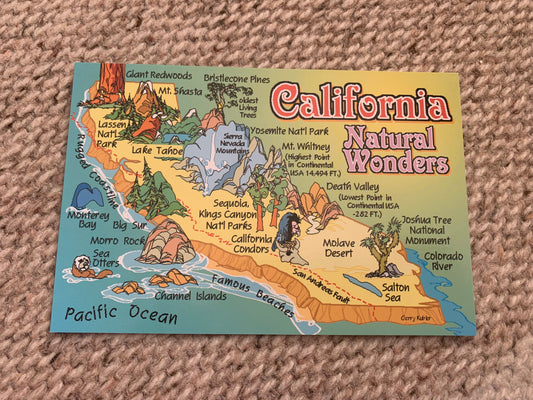 USA postcard - CALIFORNIA NATURAL WONDERS - Colorscope Photo prints - 2000's - unused