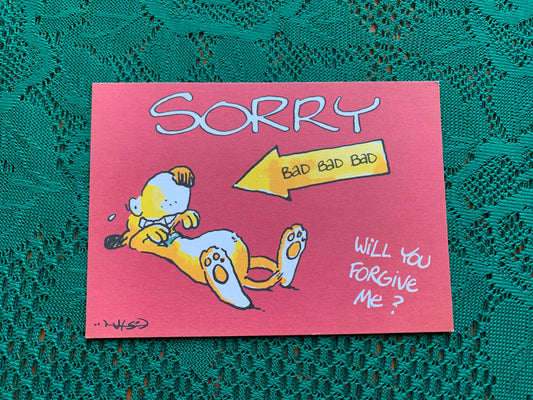 Vintage humour postcard - Greeting card, collectible postcard - unused