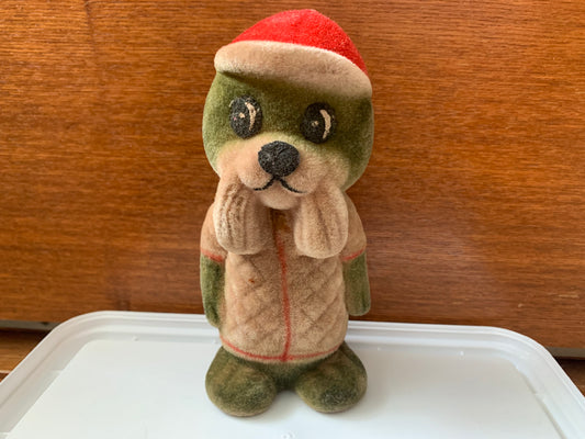 Collectible vintage plush toy from USSR - 1970s polymer soft toy standing SEAL - Soviet time souvenir