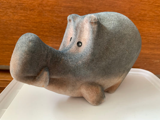 Collectible vintage plush toy from USSR - 1970s polymer soft toy WILD BOAR - Soviet time souvenir