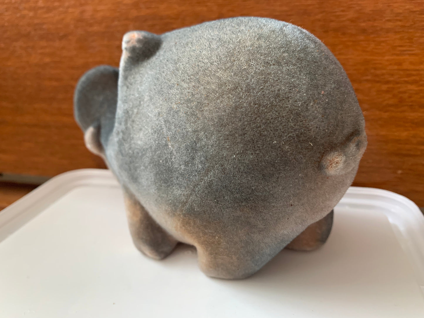 Collectible vintage plush toy from USSR - 1970s polymer soft toy WILD BOAR - Soviet time souvenir