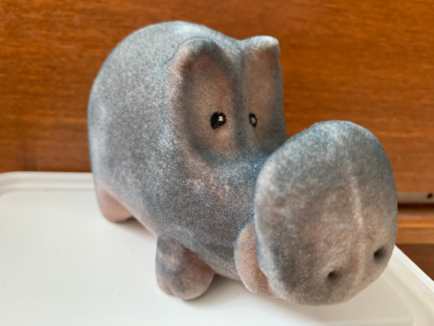 Collectible vintage plush toy from USSR - 1970s polymer soft toy WILD BOAR - Soviet time souvenir