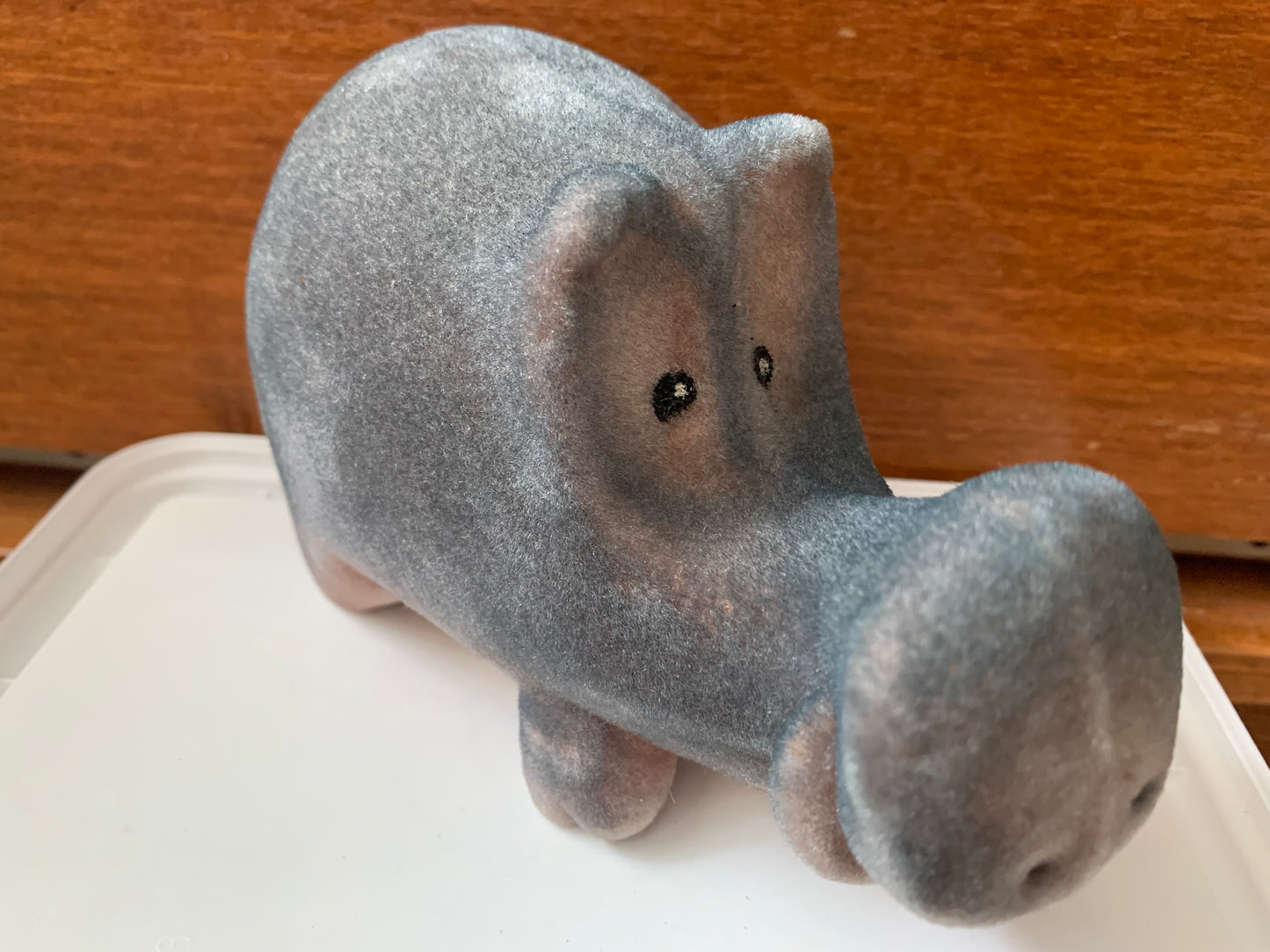 Collectible vintage plush toy from USSR - 1970s polymer soft toy WILD BOAR - Soviet time souvenir