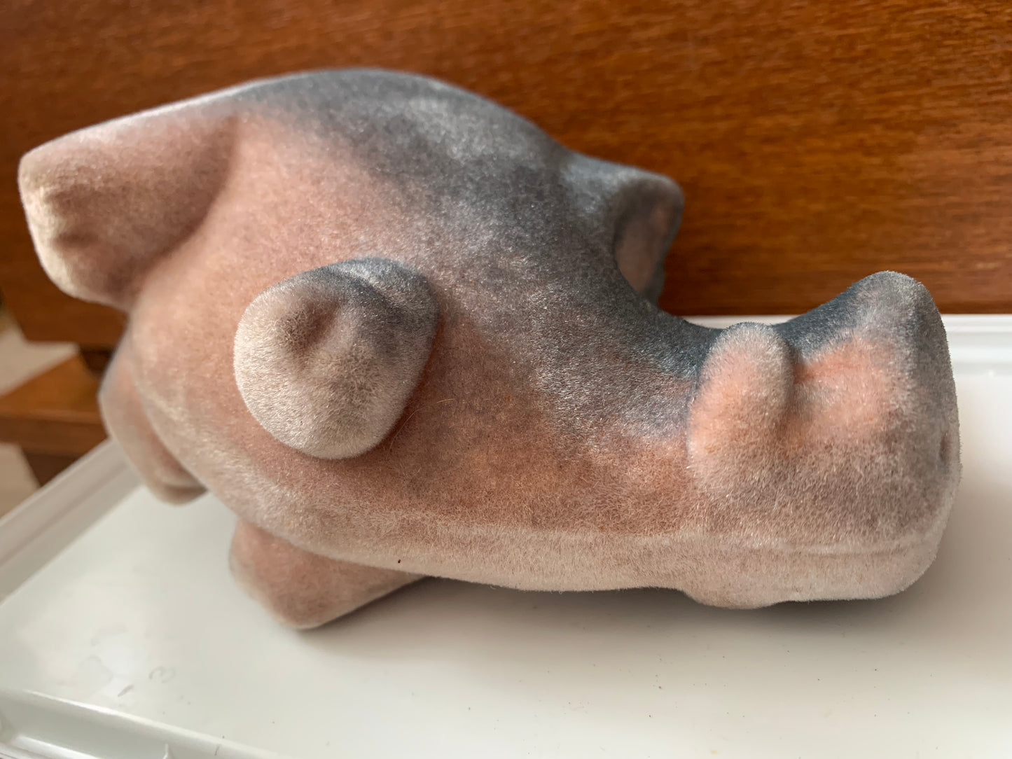 Collectible vintage plush toy from USSR - 1970s polymer soft toy WILD BOAR - Soviet time souvenir