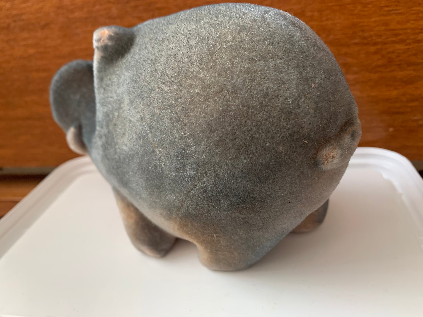 Collectible vintage plush toy from USSR - 1970s polymer soft toy WILD BOAR - Soviet time souvenir