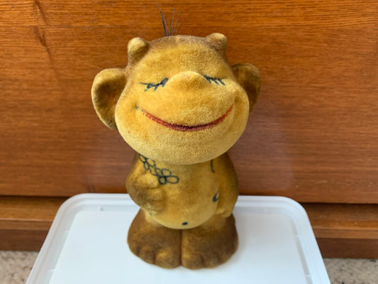 Collectible vintage plush toy from USSR - 1970s polymer soft toy CUTE MONKEY - Soviet time souvenir