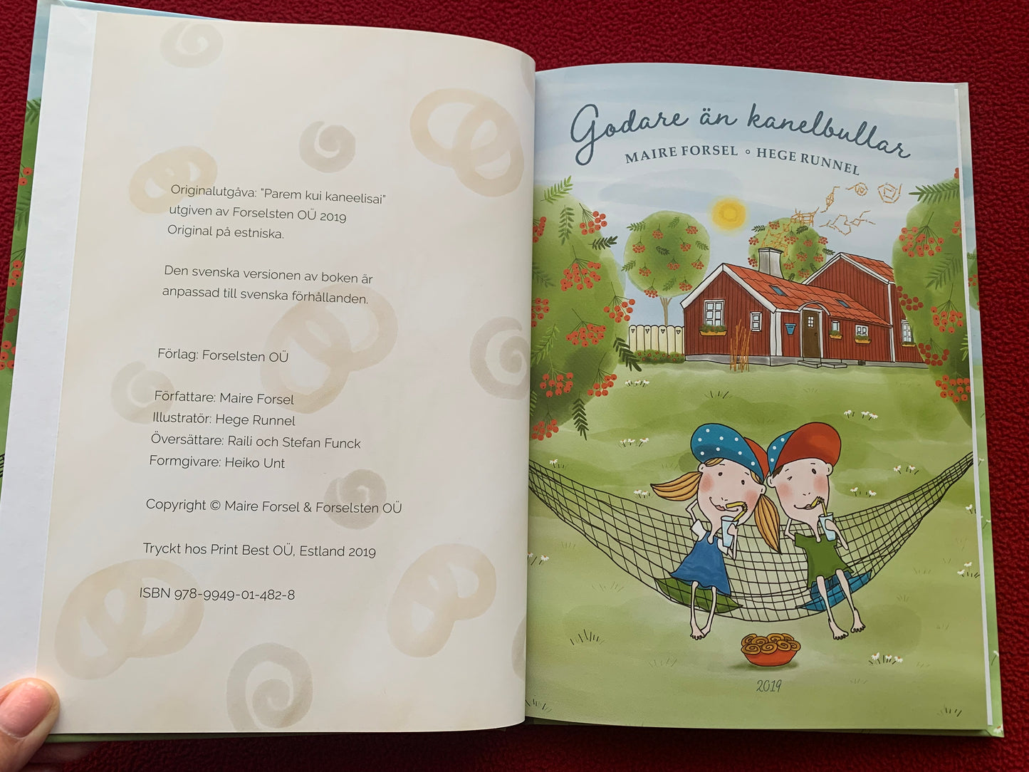 Estonian Children's Book in Swedish by Maire Forsel - Better than cinnamon buns - "Godare än kanelbullar" - 2019