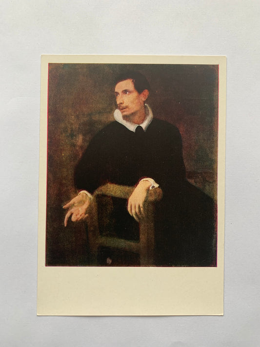Soviet art postcard - Artist VAN DYCK (1599—1641) - Portrait of a man - Printed in USSR - 1960 - unused
