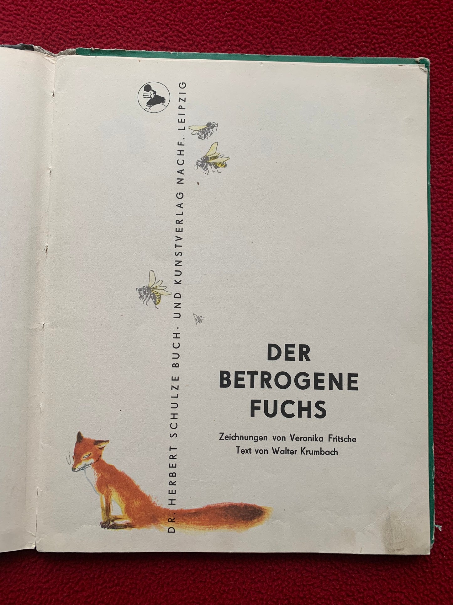 German Children's Book from 1962 - THE DECEIVED FOX - DER BETROGENE FUCHS - Printed in GDR (East Germany)
